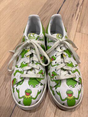 Limited Edition Disney x Adidas Stan Smith Kermit The Frog Shoes - US Size 5
